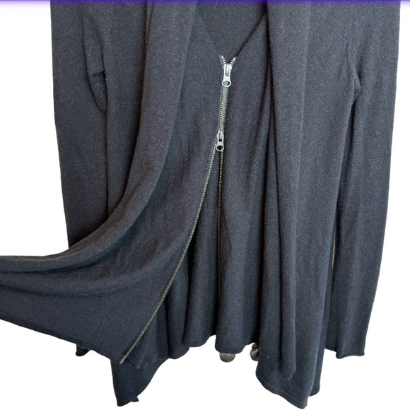Anthropologie Laurie B. Black Cardigan Hidden Zipper Size Small - Picture 4 of 10